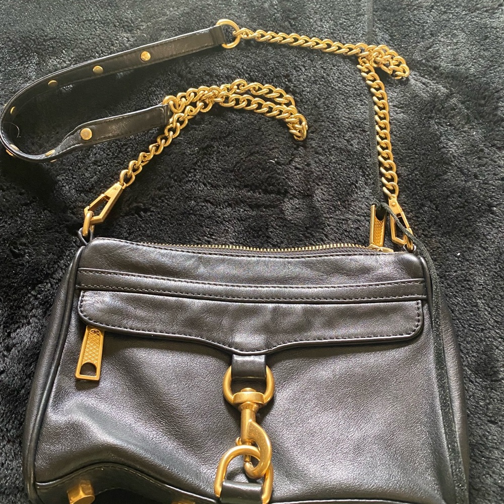 Rebecca Minkoff black leather crossbody bag